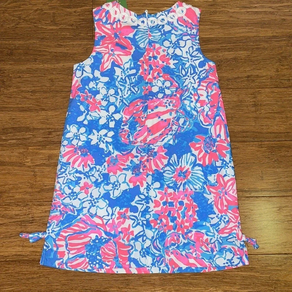 Lilly Pulitzer Little lilly classic shift bay blue pop pop glow size 10